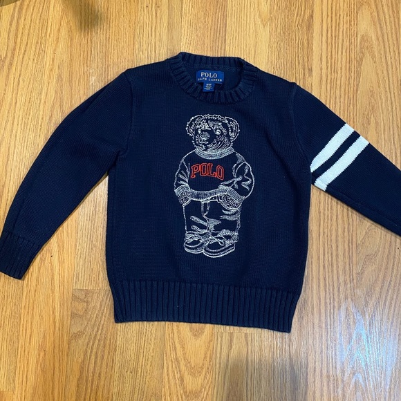 polo bear knit sweater